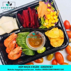 HỘP NHỰA 5 NGĂN ĐỰNG THỨC ĂN